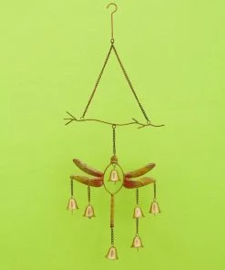 Happy Gardens Mobiles & Wind Chimes Dragonfly With Bells Wind Chime