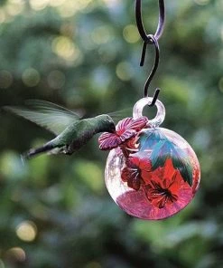 Happy Gardens Droplet Botanica Hummingbird Feeder, Hibiscus 13 Happy Gardens Droplet Botanica Hummingbird Feeder, Hibiscus