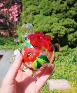 Happy Gardens Droplet Botanica Hummingbird Feeder, Hibiscus 14 Happy Gardens Droplet Botanica Hummingbird Feeder, Hibiscus