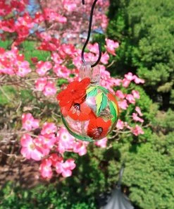 Happy Gardens Droplet Botanica Hummingbird Feeder, Hibiscus 15 Happy Gardens Droplet Botanica Hummingbird Feeder, Hibiscus