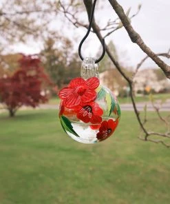 Happy Gardens Droplet Botanica Hummingbird Feeder, Hibiscus 16 Happy Gardens Droplet Botanica Hummingbird Feeder, Hibiscus