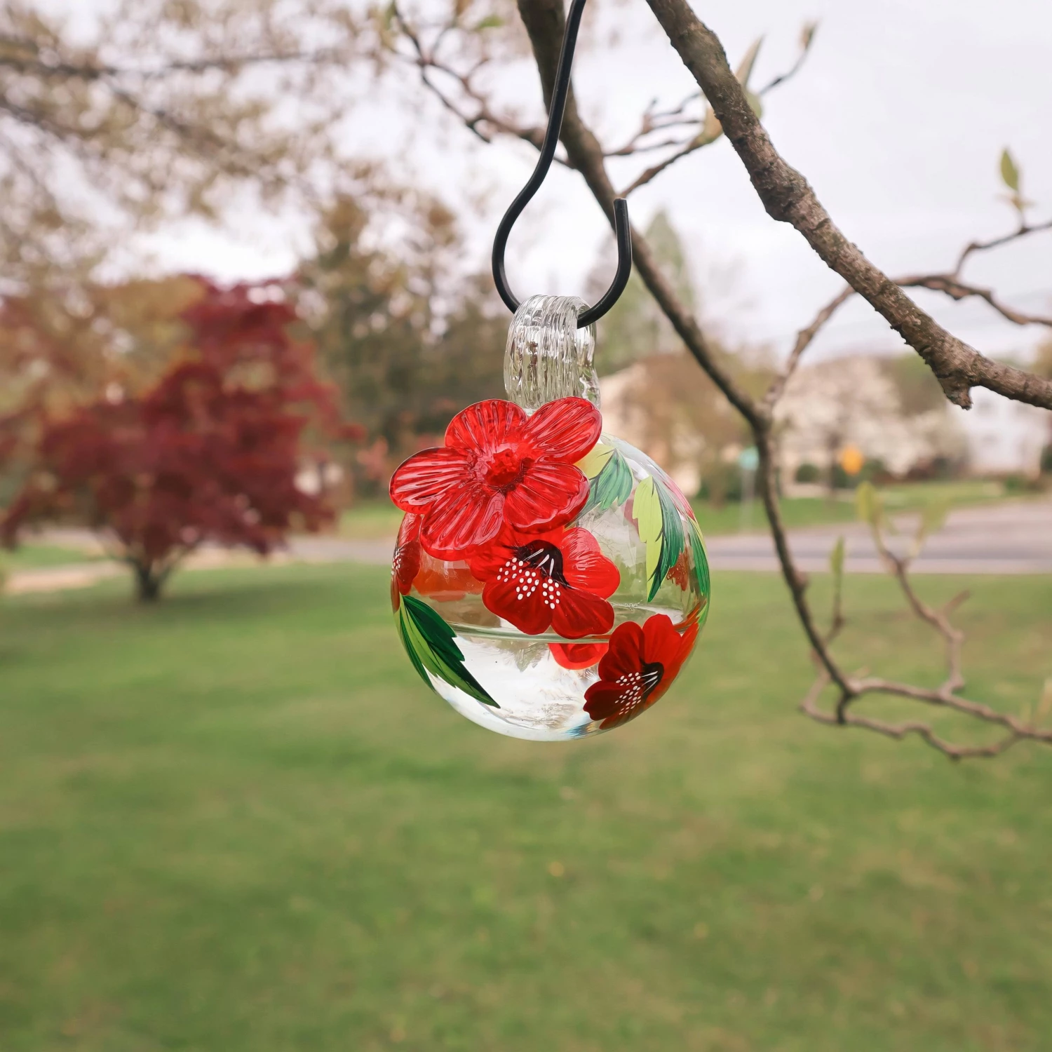 Happy Gardens Droplet Botanica Hummingbird Feeder, Hibiscus 9 Happy Gardens Droplet Botanica Hummingbird Feeder, Hibiscus