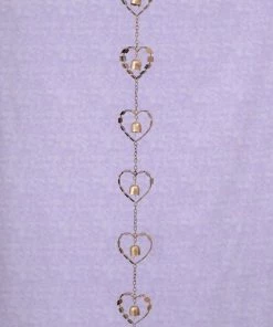 Happy Gardens Ornaments Eight Heart With Bells Hanging Ornament