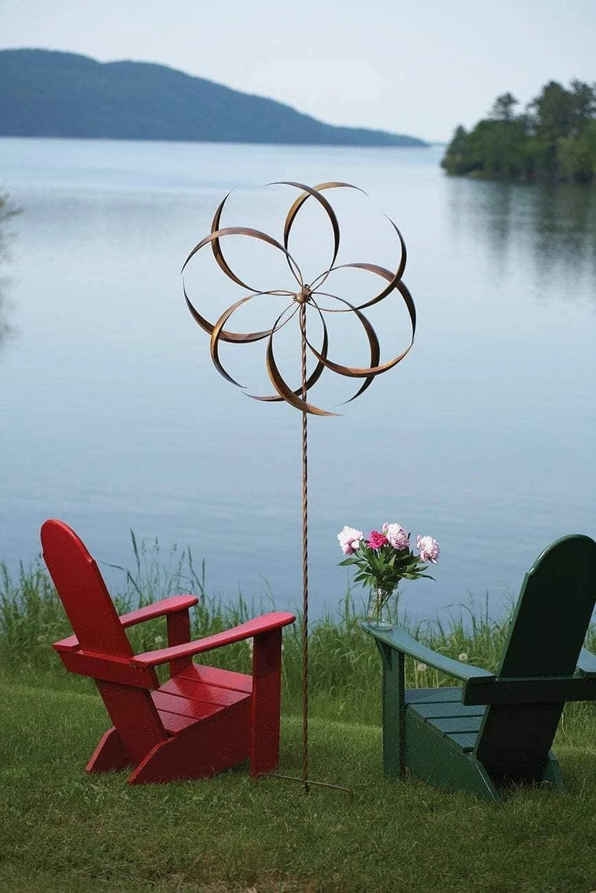Happy Gardens Feather Staked Wind Spinner 32" 3 Happy Gardens Feather Staked Wind Spinner 32"