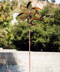 Happy Gardens Feather Wind Spinner, 15"