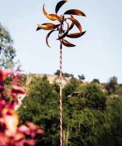 Happy Gardens Feather Wind Spinner, 22