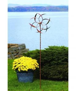 Happy Gardens Feather Wind Spinner, 22"