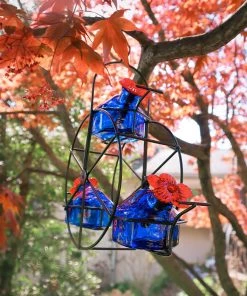 Happy Gardens Ferris Wheel Hummingbird Feeder, Blue, 10.5 Oz.