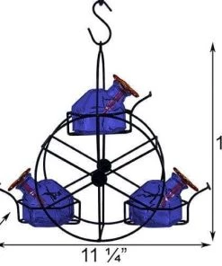 Happy Gardens Ferris Wheel Hummingbird Feeder, Blue, 10.5 Oz.