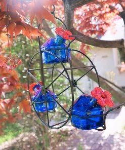 Happy Gardens Ferris Wheel Hummingbird Feeder, Blue, 10.5 Oz.