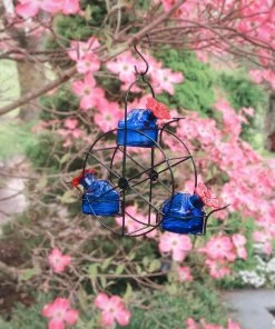 Happy Gardens Ferris Wheel Hummingbird Feeder, Blue, 10.5 Oz.