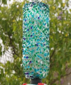 Happy Gardens Filigree Hummingbird Feeder, Ocean