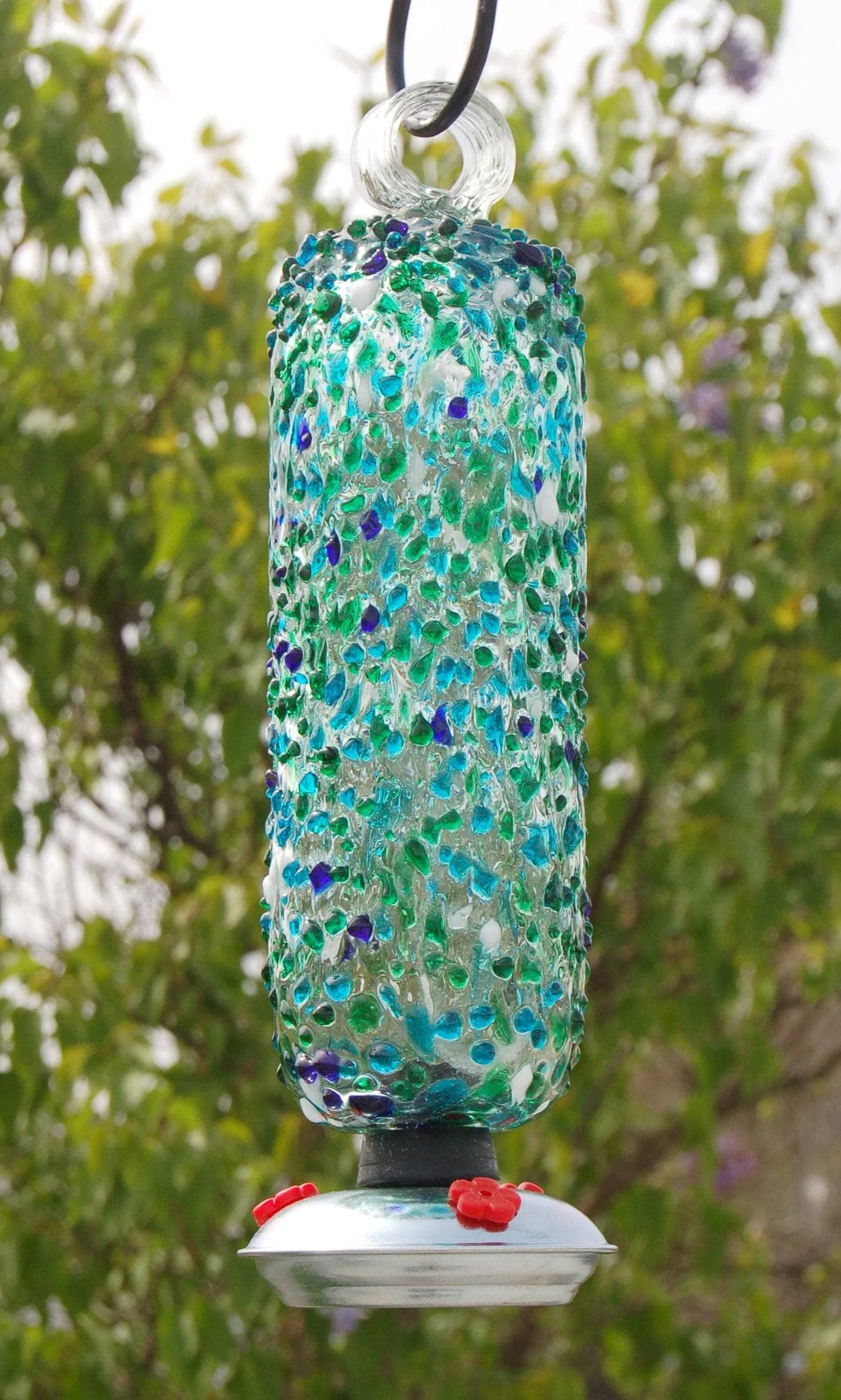 Happy Gardens Filigree Hummingbird Feeder, Ocean 4 Happy Gardens Filigree Hummingbird Feeder, Ocean