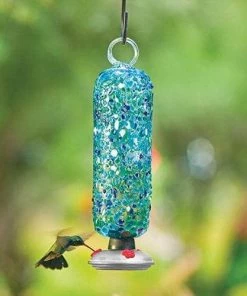 Happy Gardens Filigree Hummingbird Feeder, Ocean