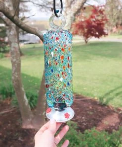 Happy Gardens Filigree Hummingbird Feeder, Sprinkles, 20 Oz. 15 Happy Gardens Filigree Hummingbird Feeder, Sprinkles, 20 Oz.