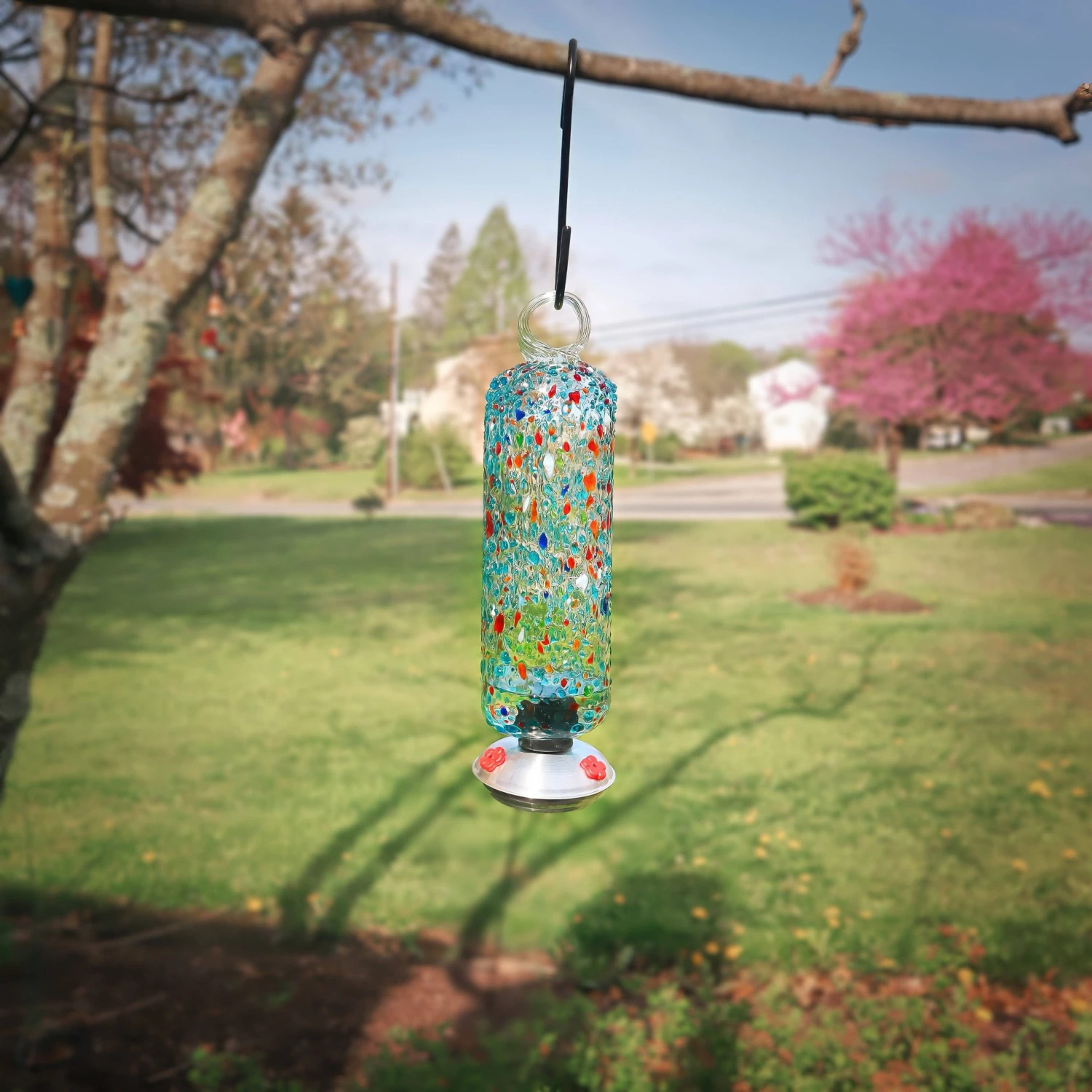 Happy Gardens Filigree Hummingbird Feeder, Sprinkles, 20 Oz. 3 Happy Gardens Filigree Hummingbird Feeder, Sprinkles, 20 Oz.