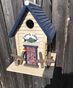 Happy Gardens Fishing Lodge Bird House 7 Happy Gardens Fishing Lodge Bird House