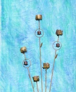 Happy Gardens Flamed Roses Garden Stake