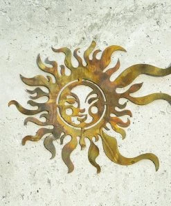 Happy Gardens Flamed Sun Face Wall Decor