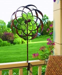 Happy Gardens Flower Clamp Wind Spinner Wind Spinners