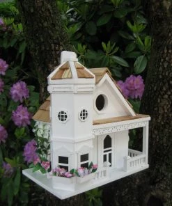 Happy Gardens Flower-Pot Cottage Birdhouse Birdhouses/Baths