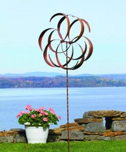 Happy Gardens Wind Spinners Flower Wind Spinner, 29"