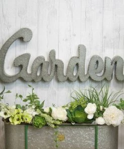 Happy Gardens "Garden" Metal Word Art Sign Garden Signs