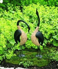 Happy Gardens Geese Pair; 1 Standing, 1 Bowing