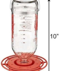 Happy Gardens Glass Hummingbird Feeder, 32 Oz.