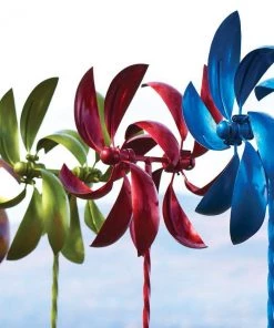 Happy Gardens Green Feather Wind Spinner, 22" Wind Spinners