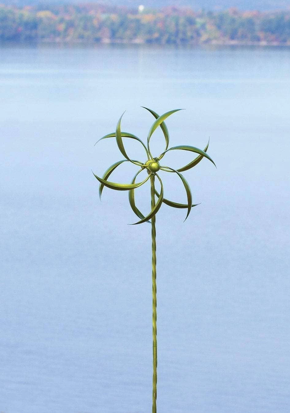 Happy Gardens Green Feather Wind Spinner, 22" Wind Spinners 7 Happy Gardens Green Feather Wind Spinner, 22" Wind Spinners