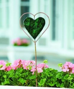 Happy Gardens Garden Stakes & Rain Gauges Green Heart Disc Garden Stake