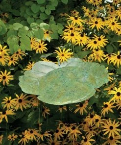 Happy Gardens Birdhouses/Baths Green Leaf Bird Bath