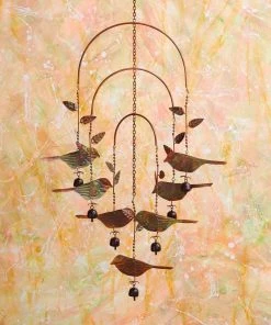 Happy Gardens Hanging Birds With Bells Mobile Wind Chime Mobiles & Wind Chimes