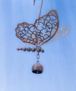Happy Gardens Hanging Butterfly With Bell Ornament