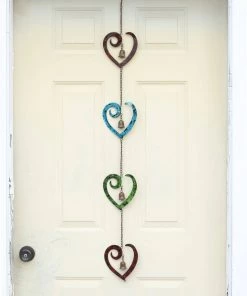 Happy Gardens Hanging Multicolor Scroll Heart Ornament