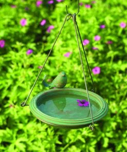 Happy Gardens Hanging Teal Bird Bath Birdhouses/Baths