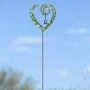 Happy Gardens Heart Swirl Emerald Garden Stake Garden Stakes & Rain Gauges