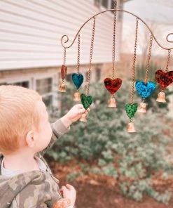 Happy Gardens Hearts Multicolor Wind Chime Mobiles & Wind Chimes
