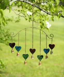 Happy Gardens Hearts Multicolor Wind Chime Mobiles & Wind Chimes