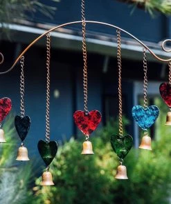 Happy Gardens Hearts Multicolor Wind Chime Mobiles & Wind Chimes