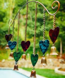 Happy Gardens Hearts Multicolor Wind Chime Mobiles & Wind Chimes