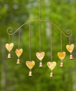 Happy Gardens Mobiles & Wind Chimes Hearts Wind Chime