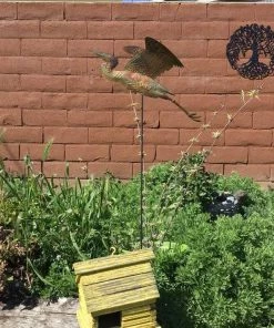 Happy Gardens Garden Stakes & Rain Gauges Heron Copper Garden Stake