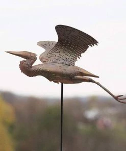 Happy Gardens Garden Stakes & Rain Gauges Heron Copper Garden Stake