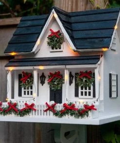 Happy Gardens Holiday Birdhouse W/Lights