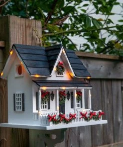 Happy Gardens Holiday Birdhouse W/Lights