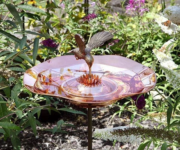 Happy Gardens Hummingbird Bird Bath And Stake Birdhouses/Baths 3 Happy Gardens Hummingbird Bird Bath And Stake Birdhouses/Baths