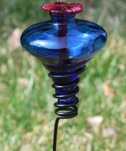 Happy Gardens Hummingbird Feeder With Stake, Blue