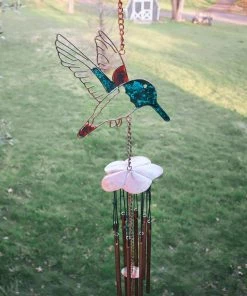 Happy Gardens Mobiles & Wind Chimes Hummingbird Multicolor Wind Chime